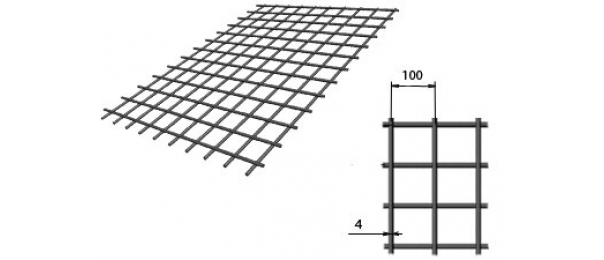 Сетка сварная (дорожная) 100х100х4мм 1,5х2м купить с доставкой в Подольске