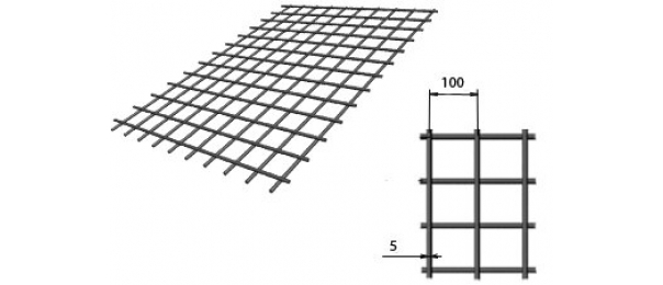 Сетка сварная (дорожная) 100х100х5мм 1,5х2м купить с доставкой в Подольске