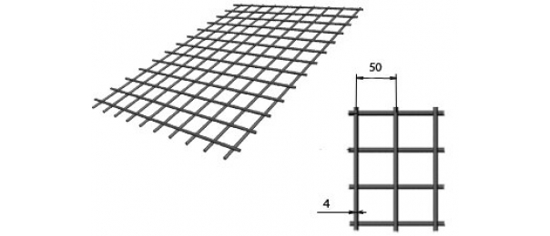 Сетка сварная (дорожная) 50х50х4мм 1х2м купить с доставкой в Подольске